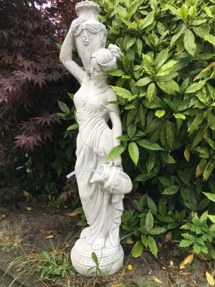 Statue Woman with Water Jugs and Water Spout - 135 cm - Stone